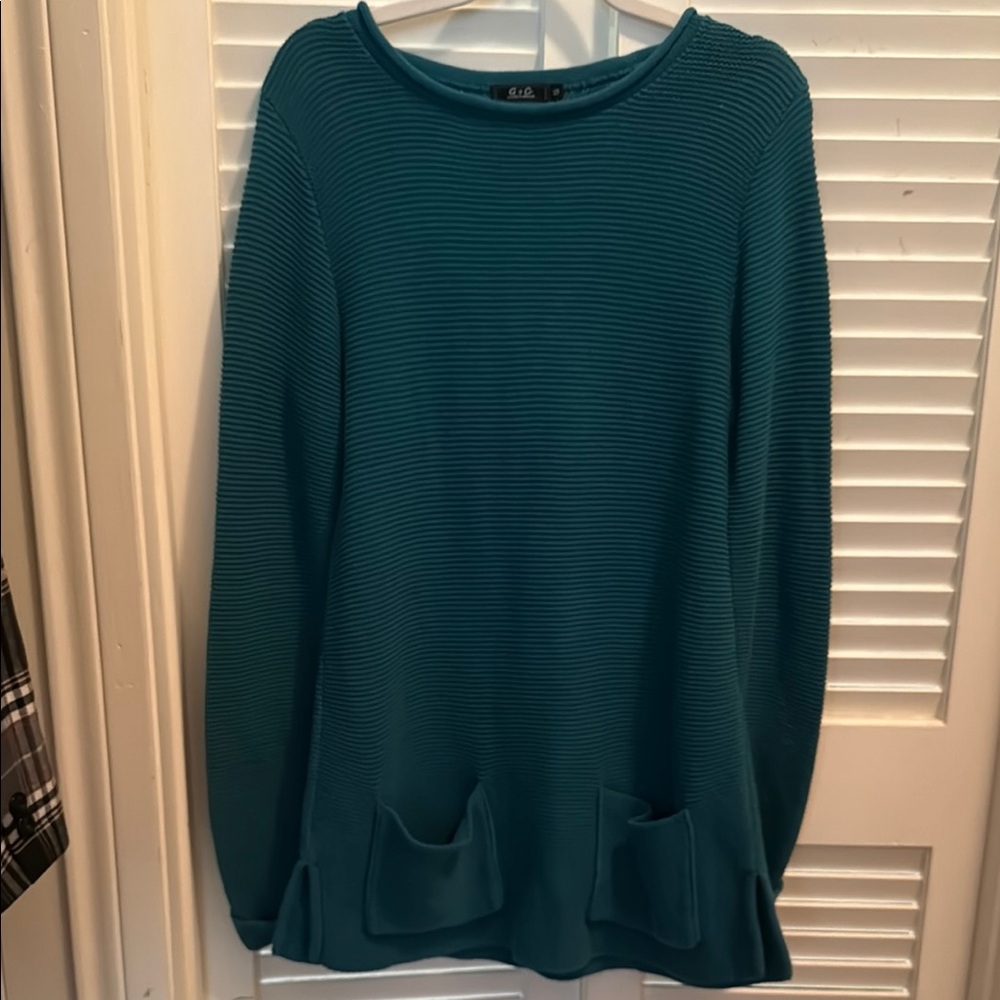 C.C Blue Crew Neck Sweater Soft Knit Pullover